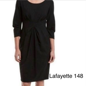 Lafayette 148 New York Sheath Dress Black Modest